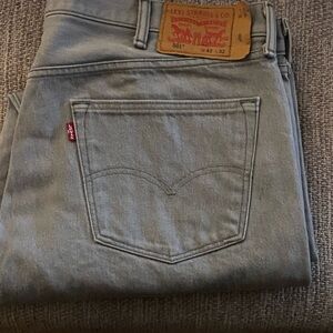 Gray 501 baggy Levi's Men's Light Gray Straight Jeans boot cut straigh